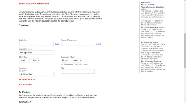 education annd certidicate